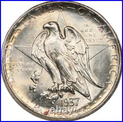 1937-D Texas MS65 Silver Commemorative Half Dollar 50C ANACS Soapbox Holder