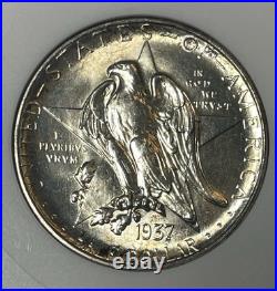 1937-D Texas MS65 Silver Commemorative Half Dollar 50C ANACS Soapbox Holder
