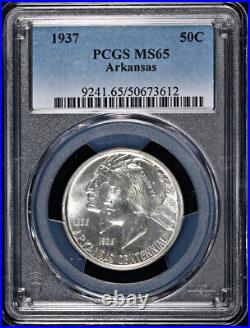 1937-P Arkansas Commem Half Dollar PCGS MS65 Great Eye Appeal Strong Strike