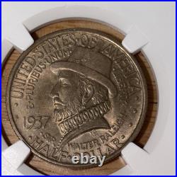 1937 Roanoke 50C Silver Commemorative Half Dollar NGC MS64