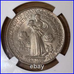 1937 Roanoke 50C Silver Commemorative Half Dollar NGC MS64