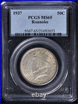 1937 Roanoke Commem Half Dollar PCGS MS65 Decent Eye Appeal Strong Strike