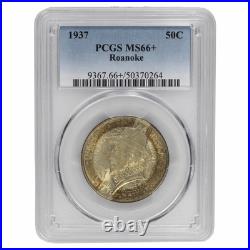 1937 Roanoke Commemorative Half Dollar 50c PCGS Toned Rim MS 66+ 1937 Roanoke Commemorative Half Dollar 50c PCGS Toned Rim MS 66+
