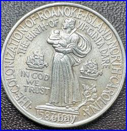 1937 Roanoke Commemorative Half Dollar 50c Silver In Mint Condition