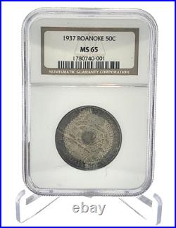 1937 Roanoke Commemorative Half Dollar Ngc Ms 65