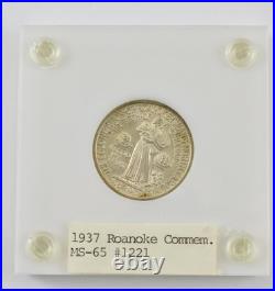 1937 Roanoke Commemorative Half Dollar Unc Capital Plastics 9734