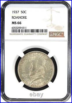 1937 Roanoke Half Dollar 50C Gem Uncirculated NGC MS66