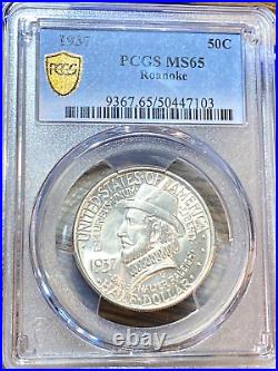 1937 Roanoke Half Dollar PCGS MS65 Gorgeous Blast White Best Price Ebay CHRC