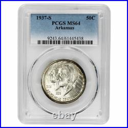 1937-S Arkansas Commemorative Half Dollar 50C PCGS MS 64