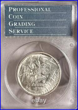 1937-S PCGS MS 64 Arkansas Silver Commemorative Coin. Old Green Rattler. OGH