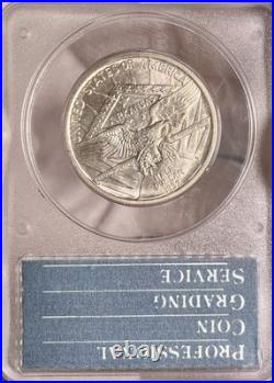 1937-S PCGS MS 64 Arkansas Silver Commemorative Coin. Old Green Rattler. OGH