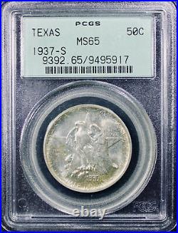 1937-S Texas Silver Commemorative Half Dollar PCGS MS-65 Old Green Holder