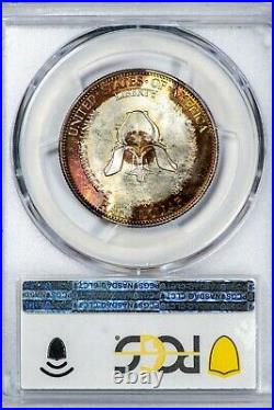 1938 50c New Rochelle PCGS MS67+ Package-Toned Silver Commemorative Half Dollar