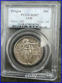 1938 (MS67) Oregon Commemorative Half Dollar 50c PCGS Graded Coin Commem
