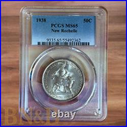 1938 New Rochelle Commemorative Half Dollar PCGS MS65 Super Sharp
