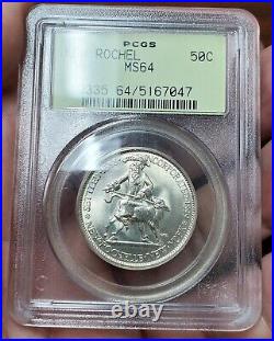 1938 New Rochelle Commemorative Silver Half Dollar PCGS CERTIFIED Ms64 OGH