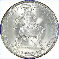 1938 New Rochelle New York Commemorative Half Dollar MS 65 PCGS 90% Silver 50c
