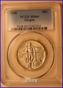 1938 Oregon Silver Commemorative Half Dollar PCGS MS-66 Mintage 6,006