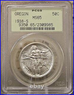 1938 S Oregon Trail Commemorative Half Dollar PCGS MS65 ONLY 6,006 MINTED