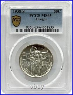 1938-S Oregon Trail Commemorative Silver Half Dollar PCGS MS65
