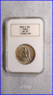 1938 S Texas Ngc Ms65 Gem Commemorative Half Old Fatty Holder 50c Coin