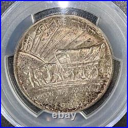 1938 Silver Oregon Trail Commemorative Half Dollar MS65 TONING