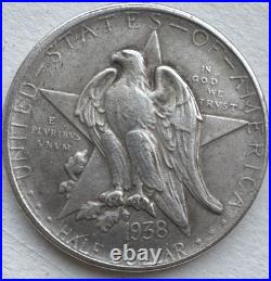 1938 Texas Centennial Silver Commemorative Half Dollar 50C