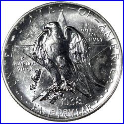 1938 Texas Commemorative Half Dollar, MS Gem +, Blast White, Blazing Rarity-4.7