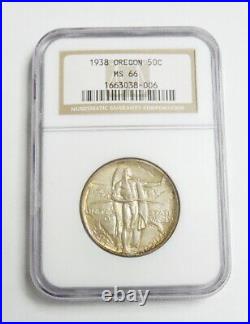 1938 US Mint Commemorative 50 Cent Oregon Half Dollar Coin NGC Certified MS66