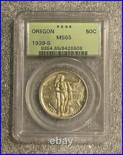1939 S Oregon Trail Commemorative Silver Half Dollar PCGS MS65 OGH