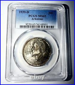 1939-d Arkansas Commemorative Half Dollar? Major Key Date? Pcgs Ms65 Gem