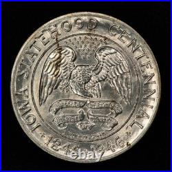 1946 50c Iowa Centennial Commemorative Silver Half Dollar SKU-C1263
