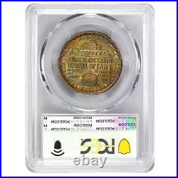 1946 Booker T. Washington Commemorative 50c PCGS MS67+ CAC Certified Rainbow To