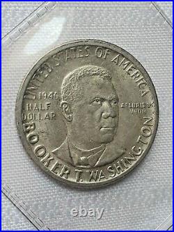 1946 Booker T. Washington Memorial Silver Half DollarAmazing Coin1st Year