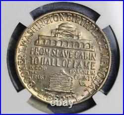 1946 Booker T Washington Silver Commemorative Half Dollar Coin Ngc Ms66