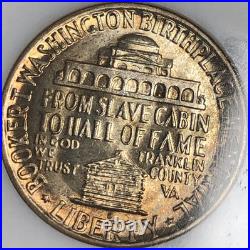 1946 D 50C NGC MS66+ Booker T. WASHINGTON? Stunning Beautiful Toning Obv/Rev