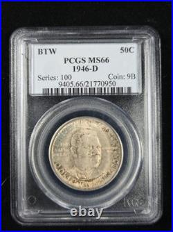 1946-D Booker T Washington commemorative half dollar PCGS Graded Ms66