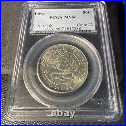 1946 Iowa COMMEM 1/2 Dollar PCGS MS 66 Great Addition For Any Collection