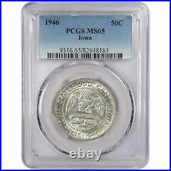 1946 Iowa Centennial Commemorative Half Dollar MS 65 PCGS 90% Silver 50c US Coin