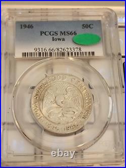 1946 Iowa Commemorative Half Dollar 50c PCGS MS66 CAC-SEE STORE WW2 MEDALS 1946 Iowa Commemorative Half Dollar 50c PCGS MS66 CAC-SEE STORE WW2 MEDALS
