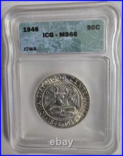 1946 Iowa Commemorative Half Dollar 50c PCGS MS66 High Grade