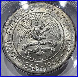 1946 Iowa Commemorative Half Dollar MS65 PCGS Rattler OGH 1946 Iowa Commemorative Half Dollar MS65 PCGS Rattler OGH