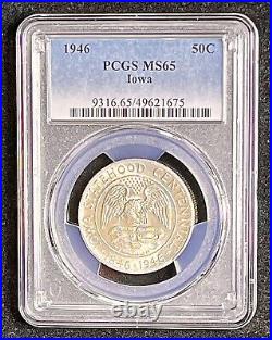 1946 Iowa Commemorative Half Dollar PCGS MS-65