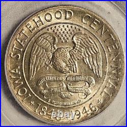 1946 Iowa Commemorative Half, PCGS MS 64, Lightly Toned Choice Uncirculated