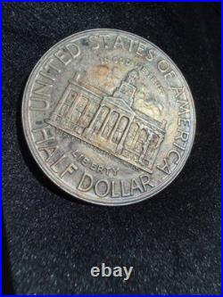 1946 Iowa Silver Commemorative Half Dollar Uncleaned Toner