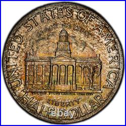 1946 Iowa Statehood Centennial Half PCGS MS67. Original Diagonal Tab Toning 1946 Iowa Statehood Centennial Half PCGS MS67. Original Diagonal Tab Toning