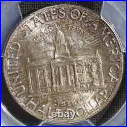 1946 Iowa Statehood Centennial Half PCGS MS67. Original Diagonal Tab Toning 1946 Iowa Statehood Centennial Half PCGS MS67. Original Diagonal Tab Toning