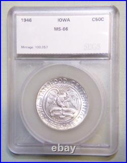 1946 Iowa Statehood Silver Commemorative Half Dollar Uncirculated Lot 1007