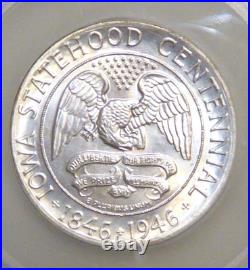 1946 Iowa Statehood Silver Commemorative Half Dollar Uncirculated Lot 1007