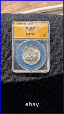 1946 P Iowa Centennial Commemorative Half Dollar ANACS MS-65